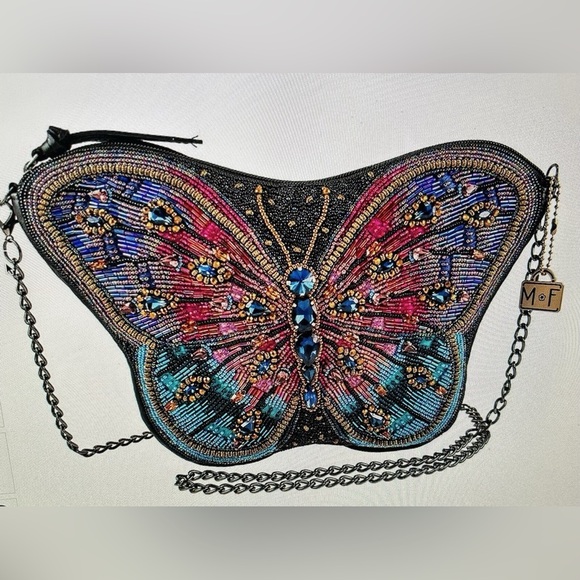 Mary Frances Handbags - Mary Frances Butterfly Beaded Crossbody Bag – Crystal Statement Purse